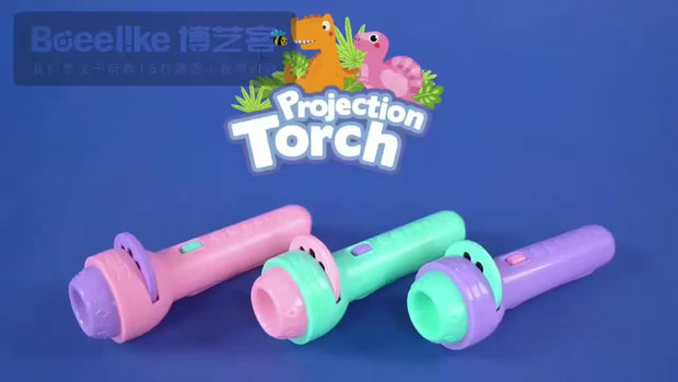 Mini Flashlight Projector Toy For Kids | Includes 3 Slides With 24 Random Images