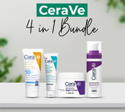 Cerave 4 In 1 Skincare Kit Night Cream | Sunblock | Cleanser & Serum For Radiant Skin