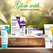 Cerave 4 In 1 Skincare Kit Night Cream | Sunblock | Cleanser & Serum For Radiant Skin